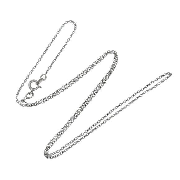 Vintage Italy Ross Simons Sterling Silver 1.1mm Cable Link Chain Necklace 18.5" - Picture 1 of 3